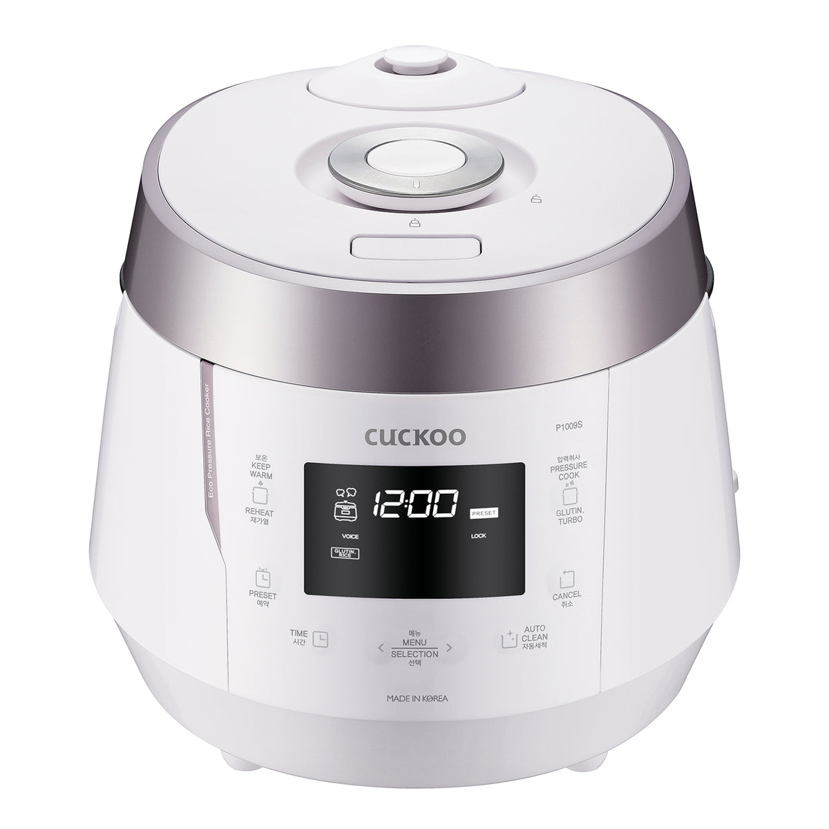 10-Cup Electric Pressure Rice Cooker with KOR/ENG/CHN Voice