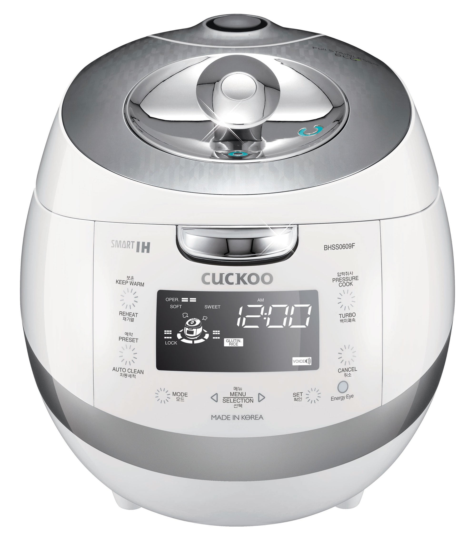 Cuckoo 6-Cup Twin Heating Pressure Rice Cooker (White)